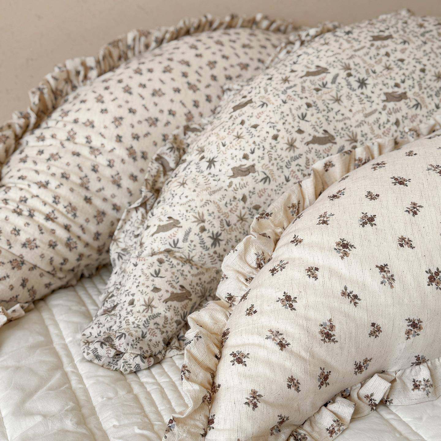 韩式in背XLs风荷叶边棉麻亮枕靠床儿头童月靠垫软糯软抱枕百搭可,淘宝优惠券,粉丝福利购,淘宝优惠卷