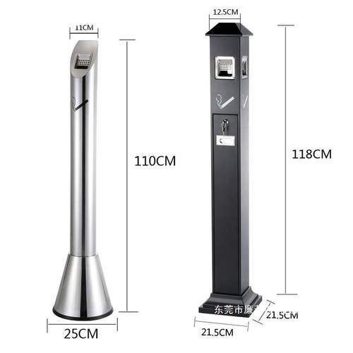 室SYA外不锈钢烟灰柱酒大店烟灰灭桶烟头集收立式烟柱堂烟灰缸垃 - 图1