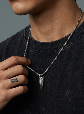 Zippo/之宝心灵子弹项链男士高级感子弹头吊坠小众设计简约嘻哈风