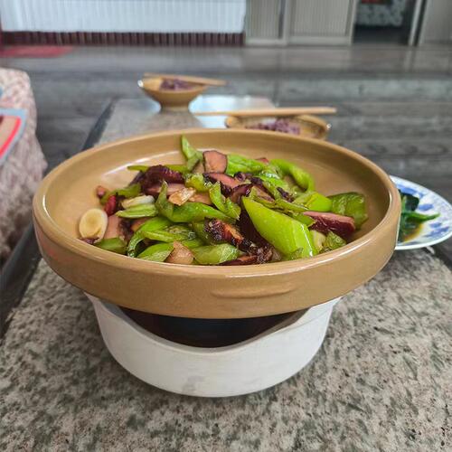 中式商用陶瓷简易酒精炉小火锅打边炉环保油干锅锅具耐高温土钵子 - 图1
