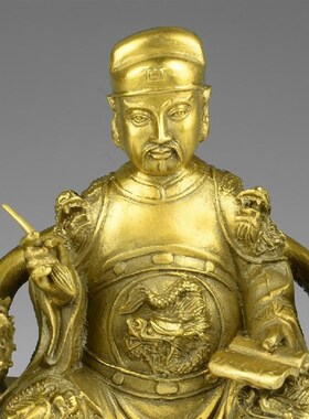 纯铜文昌帝君摆设文曲星神像摆件家居客厅书房书桌办公室装饰品
