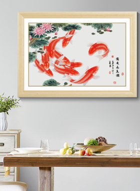 配电箱装饰画中式液压上翻免打孔强弱电闸箱书法挂画电表箱遮挡