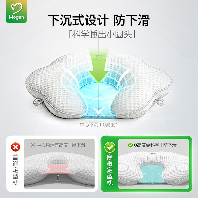摩根Mogen定型枕婴儿枕头0到6-12个月以上新生专用纠正头型睡圆头,淘宝优惠券,粉丝福利购,淘宝优惠卷