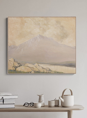 不够艺术 现代山水风景油画装饰画客厅大幅背景墙挂画样板间壁画