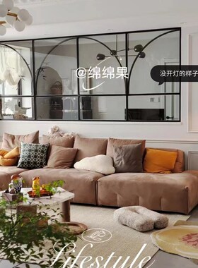 欧法式复古黑色铁艺隔断屏风装饰厨房采光玄关艺术钢化玻璃真假窗