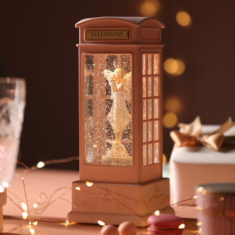 女生音乐盒儿童生日礼物旋转风灯摆件电话亭八音盒跳舞芭蕾女孩,淘宝优惠券,粉丝福利购,淘宝优惠卷