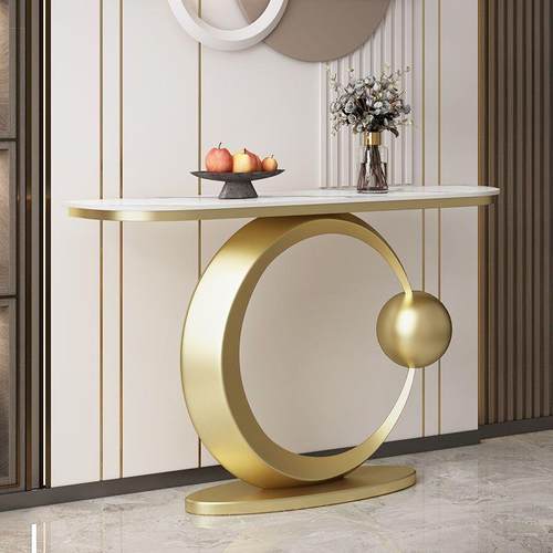 美式隔岩板入式玄关户桌轻奢玄关台靠墙新中中式玄关客厅IYB玄关 - 图2