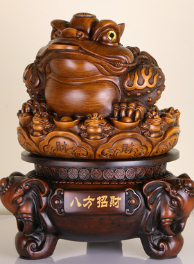 八方招财金蟾工艺品摆件店里收银台摆件办公室家居装饰送开业礼品