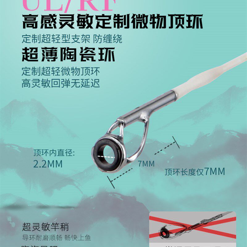 Cardilon Qingxi Morning Fish multi-section portable micro-route rod carbon horse mouth rod ultra-soft UL-adjusted stream ejection rod