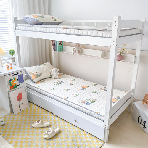 乳胶凉席学生宿舍单人床上下铺专用1.35空调冰丝席90x120x135x200 - 图0