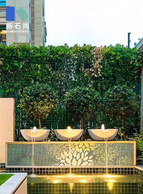 流水摆件水钵水景喷泉流水池塘碗水池可瀑布水系泳池订制水盆循环