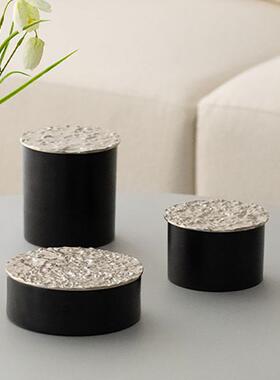 简约现VKX代首饰盒轻金属摆样件板间售楼处奢梳纳妆台褶皱收盒装