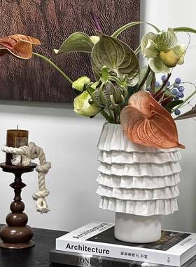 纹现代样板房间中古摆件葫芦木烛台饰黑古铜色雕LBL塑软装品后现