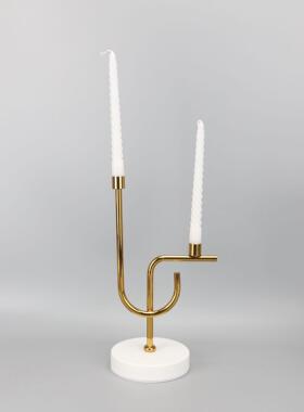 现代约金属烛台样板电房视柜房卧室客厅0146书房餐厅厨家居饰简品