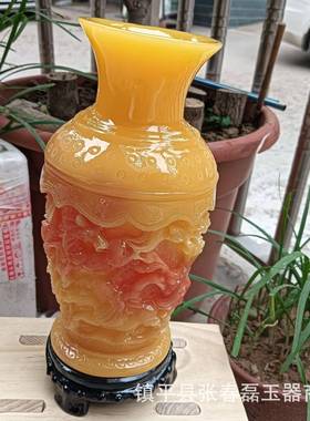 古玩八骏瓶脂居公15463060摆件仿寿山石八办匹马花瓶家摆件树工艺