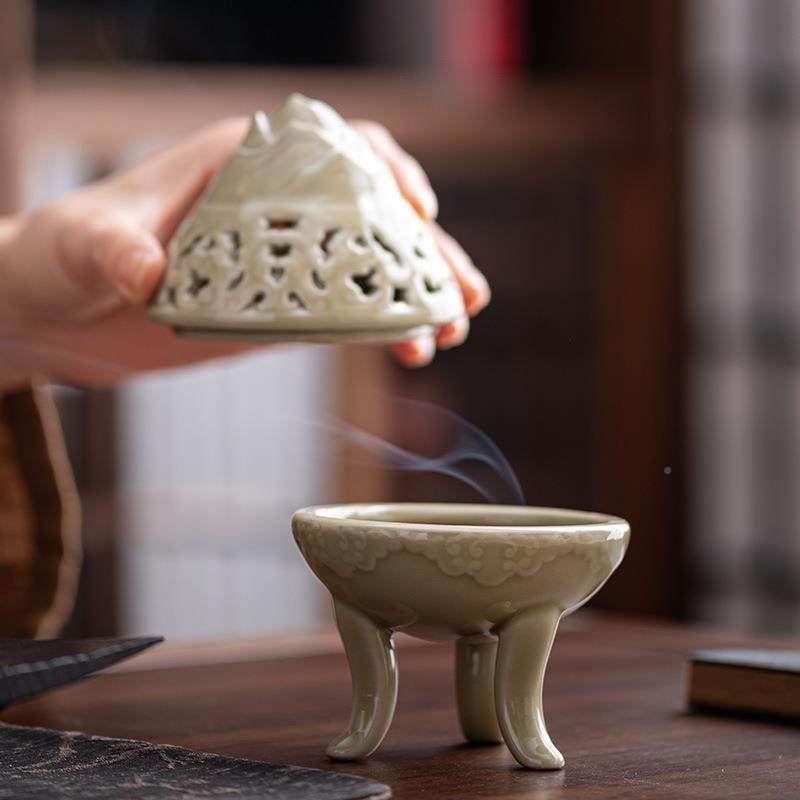 越窑色釉秘青瓷高端缠枝无品牌/龙镂空陶瓷茶道家用中祥式仿古盘,淘宝优惠券,粉丝福利购,淘宝优惠卷