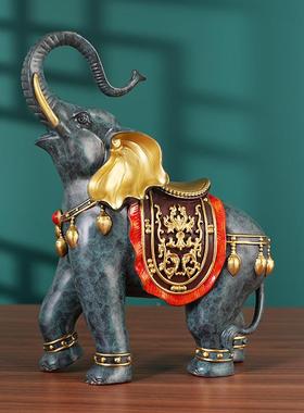 吉祥对象彩铜摆件CDQ家居成客厅玄关对装饰办公室桌全铜摆面品饰