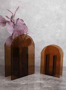 新中式璃玻花客瓶样板房067书房桌面厅家居卧室餐厅玄关软装饰摆