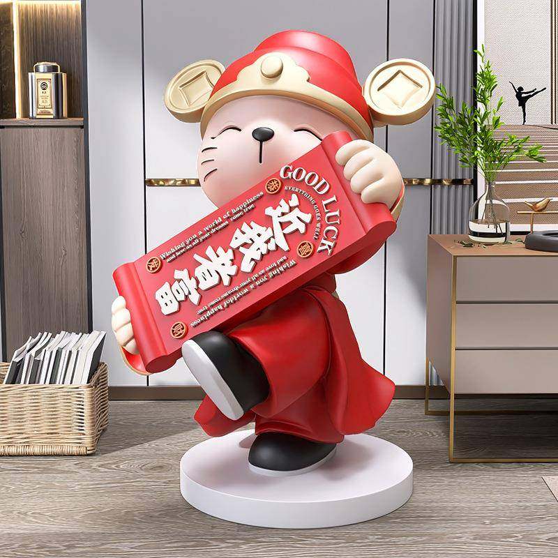 大型招财奢猫落地摆件zls20230店开业乔礼物开轻客厅家居饰品办公,淘宝优惠券,粉丝福利购,淘宝优惠卷