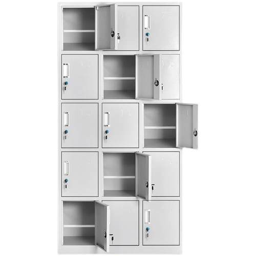 制18145门储24门加鞋隔板员工更衣柜物钢柜存包带锁铁皮柜双层碗 - 图3