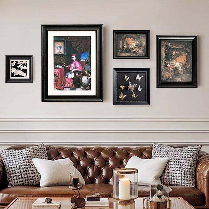 复古黑色相框摆台a木挂质油画3框A4实木画框k空框装裱墙8卡F9766M,淘宝优惠券,粉丝福利购,淘宝优惠卷