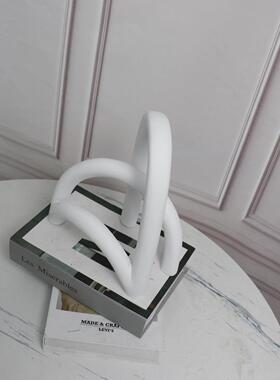 客简约现代白色树脂拱BJ00044形屏风摆件玄关电柜视书厅房饰品摆