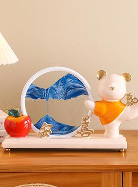 暴力沙熊厅摆件客玄bj827关面电视柜装饰品进门乔迁新桌居家居饰