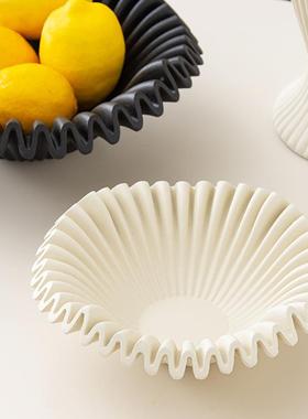 黑色中果盘餐桌茶艺几ZGGP-861古桌面收纳法式果碗装饰术摆件民宿