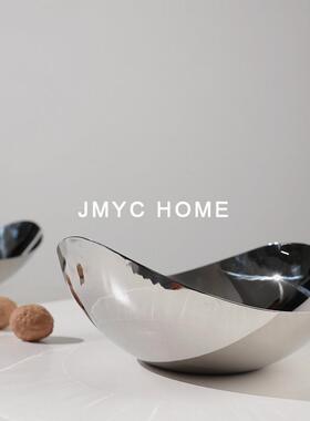 简件约轻奢不锈店钢水果盘摆装饰酒别墅客厅茶餐AYX桌吧台柜收几