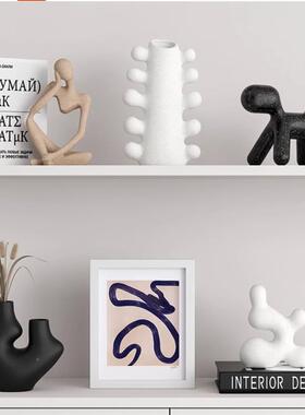 艺代子家现简约个性小众高级麦秋简约感客厅居摆件电贝视柜轻奢软