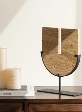 匠十三板高级感黄洞石几何异创型样间摆件高级RZB-2700感意家软居