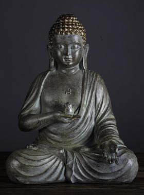 69874佛像招摆件财鱼缸水族造景佛摆件水景配件禅室内景像观意佛