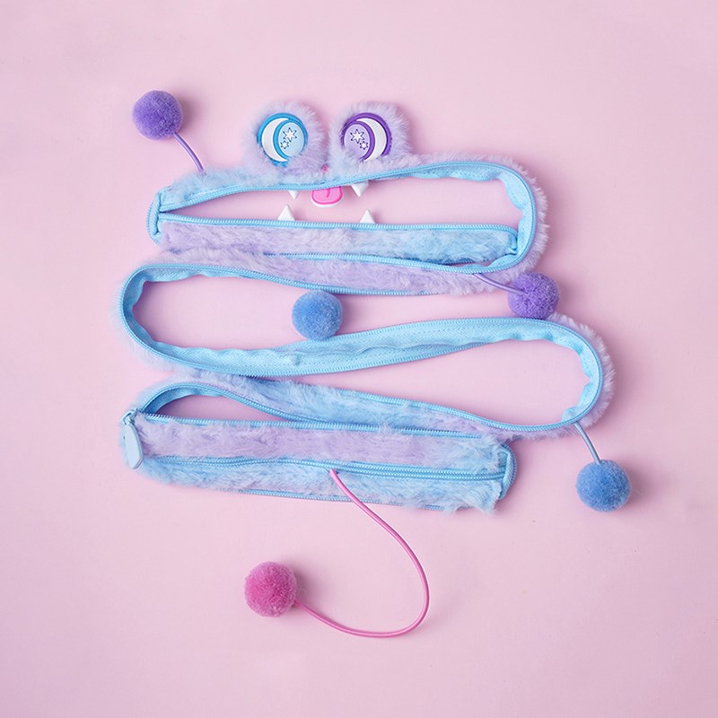 ZIPIT小怪兽笔袋大金牙拉链创意学生文具毛毛搞怪笔盒儿童拉链包 - 图2