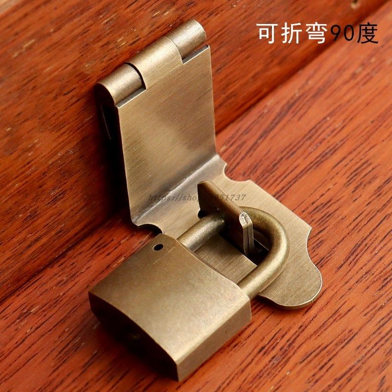 中式仿古纯铜锁扣搭扣抽屉柜门老式木门挂锁90度直角门鼻单扇门扣,淘宝优惠券,粉丝福利购,淘宝优惠卷