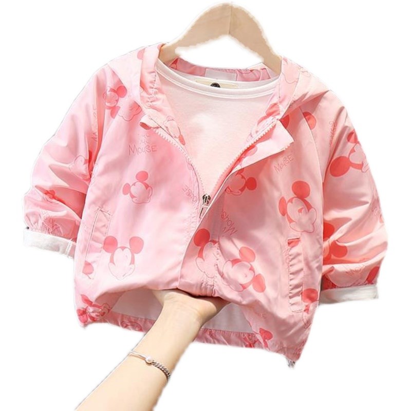 外套女春秋夹克儿童卡通连帽开衫小童可爱风衣薄款男女宝宝上衣潮 - 图3