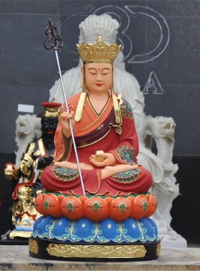 寺庙供奉阿弥陀佛 88cm释迦佛佛祖古彩观音地藏王娑婆三圣如来佛