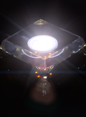 发光底座水晶托底插电家用LED七彩变色黄光佛像灯光水晶摆饰托盘