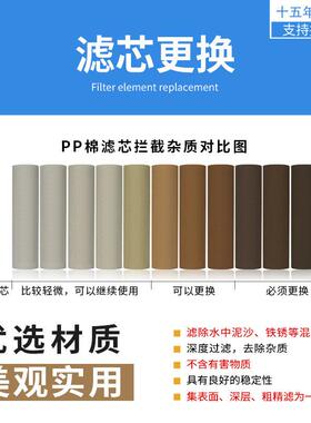 净水器10寸PP棉滤芯120克1/5微米针刺压纹平面净水机PP滤芯厂家