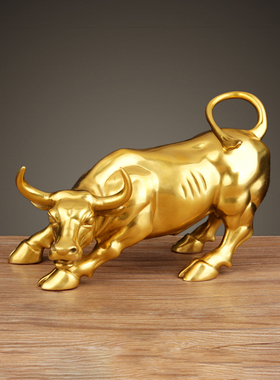铜牛摆件华尔街牛金牛生肖开业乔迁装饰品礼物客厅冲天牛新居牛气