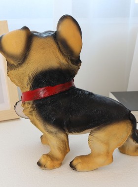 迎宾德牧摆件可爱狼犬动物小狗客厅电视酒柜进门玄关办公室装饰品