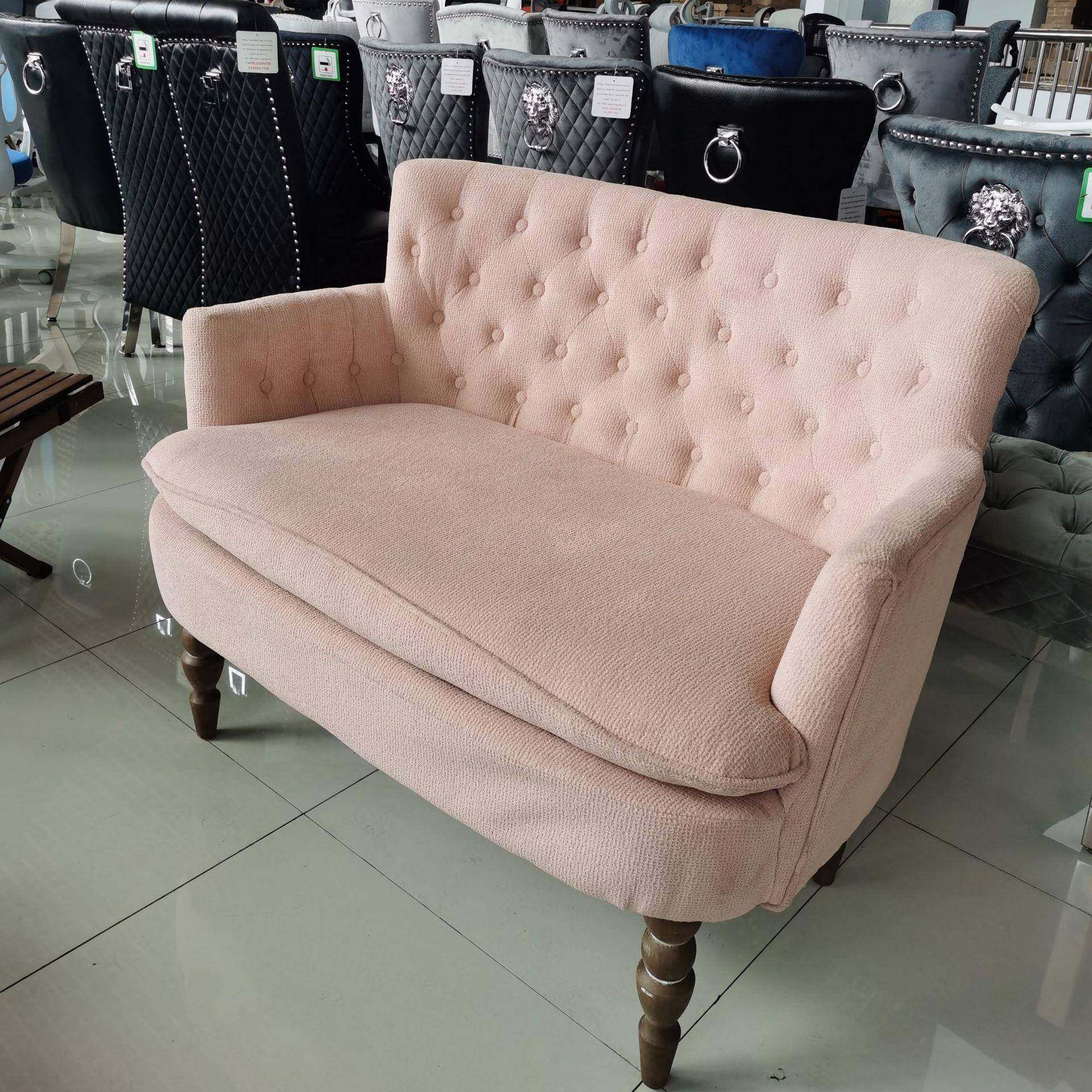 公主粉红沙发繁星拉扣女生卧室民宿庄园客房双人布艺沙发椅盟,淘宝优惠券,粉丝福利购,淘宝优惠卷