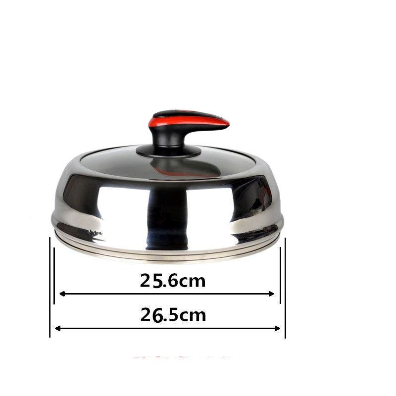 不锈钢锅盖304立加高ZCP可视不锈玻钢璃锅盖可锅盖厂炒家 - 图3