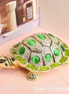 合广州厂家龟金珐琅彩工艺品创意家居中式小AD34乌招礼财摆件会销