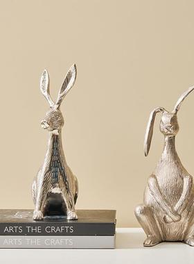 创意轻奢摆动物件兔蚂甲子猴子牛金色蚁02409020蝴蝶虫蚱蜢桌面金