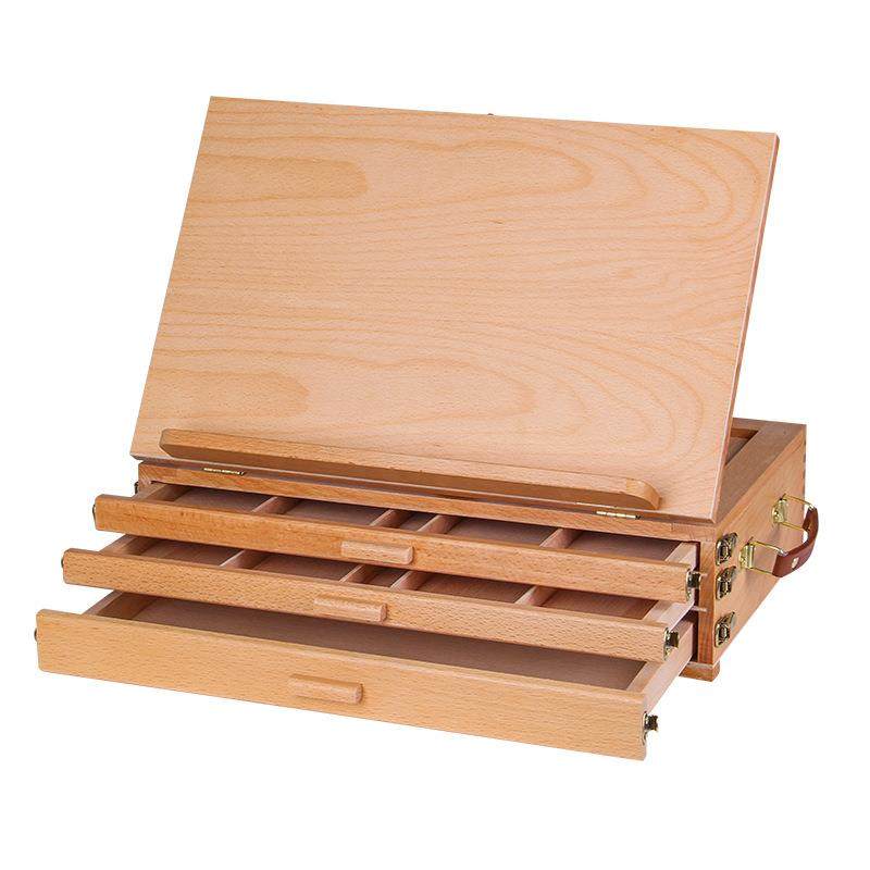 画架桌画面台美式术生专用木制三层抽绘屉画架收纳成人素499描油,淘宝优惠券,粉丝福利购,淘宝优惠卷