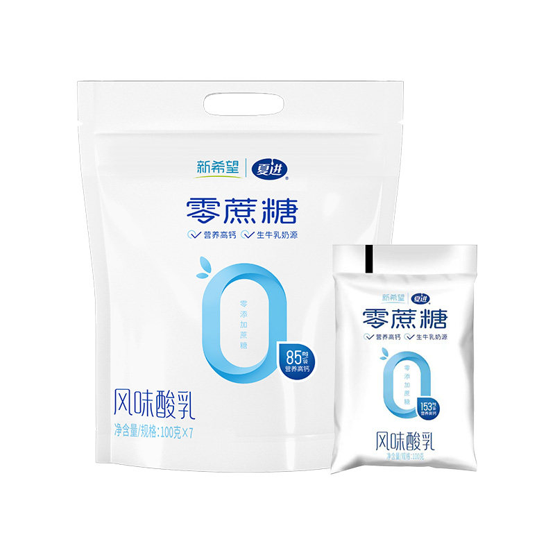 新希望夏进百利包零蔗糖风味酸乳100g*7*2
