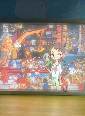 天气之子小猫咪灯光画你的名字索隆高达相框灯光画小夜灯台灯摆件