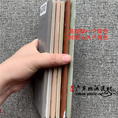 哑光平面山水纹外墙条砖 别墅墙砖60200平面瓷质通体砖室外砖 - 图2