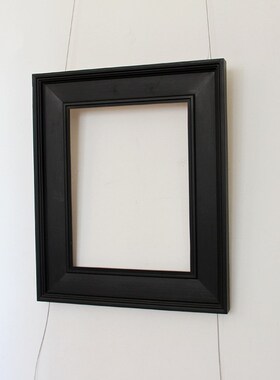 纯实木 油画参展用画框 黑色中式画框 松木 风景人物油画装裱