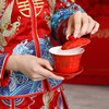 Change the mouth toast tea cup wedding wedding bowl tea set red bowl chopsticks wedding toast cup two pairs of wedding supplies